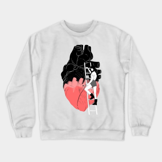 Big heart Crewneck Sweatshirt by Sinashgarai